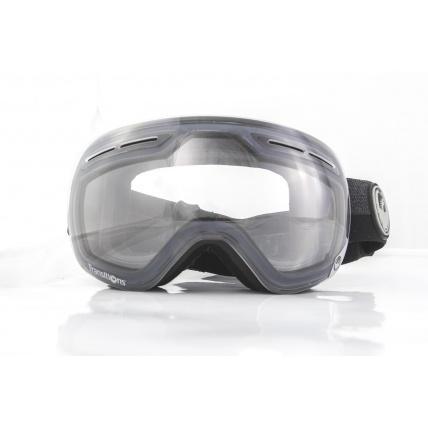 Dragon X1s Flux Black Transitions Clear Snowboard Goggle